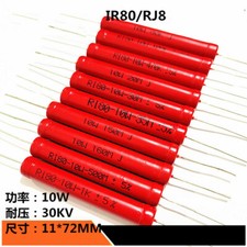 1Pc RI80-10W High Voltage Glass Glaze Resistors 10W 30KV, Series Resistance picture
