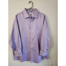 Joseph Abboud, Non-Iron Classic Fit 100% Cotton Men's 18 32/33, Neck 18 Lavender picture