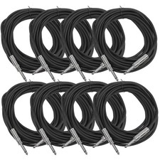 SEISMIC AUDIO New 8 PACK Black 1/4