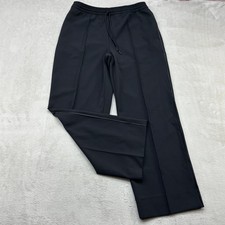 Athleta Endeavor Wide Leg Pant Womens 10 Black Drawstring Pintuck Quiet Luxury picture