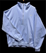 Nike Circa 1/2 Zip Sweatshirt Men's XL Carolina Blue White Pullover DQ4237-425. picture