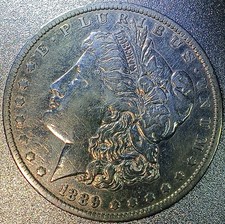 *1889-O Morgan Silver Dollar AU picture