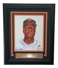 Frank Robinson Autographed Framed 8x10 Ron Lewis Print Orioles PSA/DNA picture