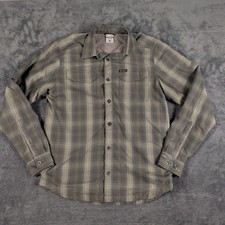 Columbia Shirt Mens Med Gray Plaid Titanium Sherpa Lined WorkWare Long Sleeve picture