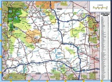 WYOMING STATE ROAD MAP Cities Highways Glossy Poster Picture Poster Print picture