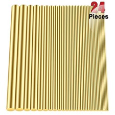 Brass round Rods Bar Assorted, Diameter 2-8Mm for DIY Craft Tool (24 Pieces) picture