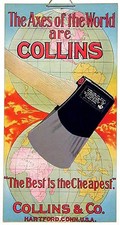 Original c.1910 American Poster Collins Axes picture