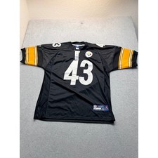 Pittsburgh Steelers Troy Polamalu Reebok NFL Jersey Mens 50 Black Stitched 43 picture