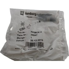 NEW Lumberg RKMCK4 M12 Female Receptacle Panel Mount Connector 4 Pin IP67 picture