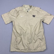 Wake Forest Jacket Men M Gold Nike 1/4 Zip Pullover Football ACC Lightweight picture