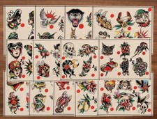 American Traditional Tattoo Flash Set of 13 picture