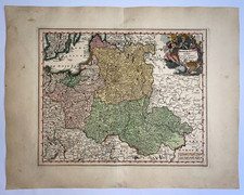 POLAND LITHUANIA 1718 CHRISTOPHER WEIGEL LARGE UNUSUAL ANTIQUE MAP picture