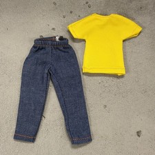 SU-CAGE-SET: 1/12 Yellow T-shirt & Jeans Set for Marvel Legends Luke Cage Figure picture