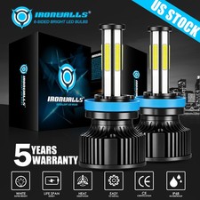 6-sides H11/H9/H8 LED Headlight High/Low Beam Bulbs Super Bright 6500K 3600000LM picture