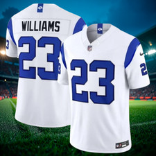 Custom Rams Kyren Williams Fearsome White Vapor 100% Stitched Jersey ALL SIZES picture