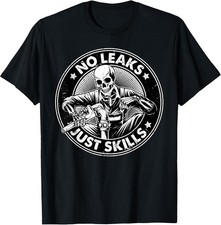 Funny Tough Skeleton Plumber T-Shirt - Perfect Gift for Skilled Trades picture