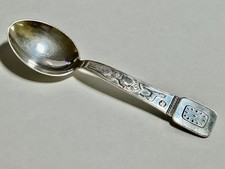 Vintage CESONS Sweden Baby Spoon Swedish Folk Animals Child’s Spoon NS picture