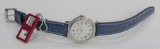 TITAN 819SL03 Vintage Quartz Watch Blue Leather Brand New Old Stock NOS -TRUSTED picture