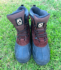 Rugged Exposure Waterproof Thermolite Leather Snow Boots Lace-Up Brown/Black 11 picture