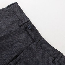 Incotex NWT Flat Front Dress Pants Size 50 34 US Blue Flannel 100% Wool picture