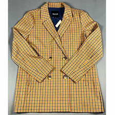 Madewell Caldwell Blazer Women’s M Desert Check Double Breasted NWT $168 picture