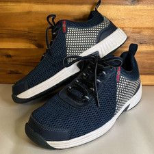 Orthofeet Edgewater Sneakers Men's 8.5 Wide 2E Blue Walking Shoes 616 Comfort picture