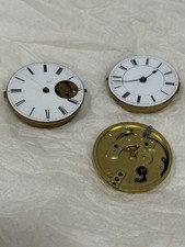 3 X  Antique English Fusee Pocket Watch Movements c1840–1865 – Restoration/Parts picture