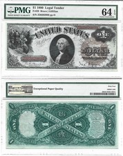 1880 $1 Legal Tender Note Fr. 29 PMG Choice UNC 64 EPQ picture
