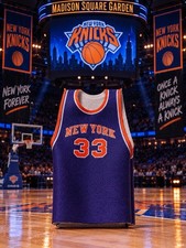 Custom New York Knicks Ewing #33 Basketball Jersey for WWE Mattel Action Figures picture