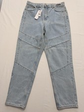 Topshop Mom Jeans Womens 10 Blue Light Wash High Rise Relaxed 32x30 Denim picture