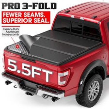 5.5ft Hard Tri-Fold Truck Bed Tonneau Cover For 2015-2026 Ford F150 Drill-Free picture