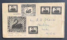 AtoZ. 1954 Western Australia Philatelic Expo with Black Swan Show Label picture