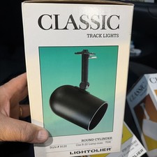 Lightolier Classic Track Light White Round Cylinder Style 9120WH, New In Box picture