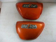 Nice OEM 1975 Honda CB550 Left & Right Side Covers Orange 550K CB 550 K Vintage picture
