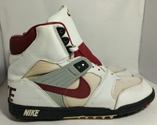 Vintage Nike Pro 1989 Mako Turf Cleat Shoes Sneaker High Top Red White 13.5 RARE picture