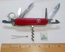 Victorinox Swiss Army Explorer Red Pocket Knife Magnifier Phillips Tweezers picture