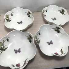 4 Rare A Raynaud Limoges Ceralene Berry Bowl France Butterflies Strawberry picture