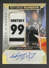 Wayne Gretzky 2020-21 UD Black Diamond Retired Numbers Auto Jersey # 9/9 #RN-WG picture