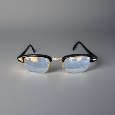 Vintage 12K Gold Filled Universal Optical UOC Browline Eyeglasses 44-22 4¼ picture