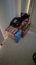 Adidas Slide Sandals Black/White Mixed Wholesale Lot: Bags, Capri Sun, Skittles picture
