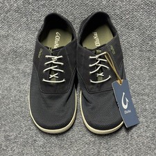 NEW OluKai Nohea Moku Men US 9 Black Boat Shoes Sneakers 10283-4040 picture