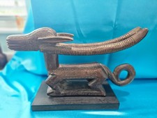 Vintage Chiwara Wedding Head Dress on Base Female Antelope Mali Africa picture