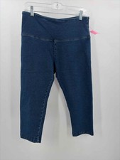 Pre-Owned Lysse Blue Size Large Denim Knee Length Pull On Pants picture