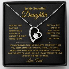 To My Daughter Necklace, Gift for Daughter from Dad, Father Daughter Necklace picture