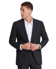 Dkny Mens Modern Fit Suit Jacket 42 Regular Black DNUR217W0021 picture