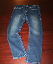 mens true religion rocco skinny jeans 33x32 nwt $204 dark woodland wash picture