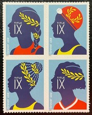 2022 Scott #5668-5671, Forever, TITLE IX - Mint NH - Block of 4 Stamps picture