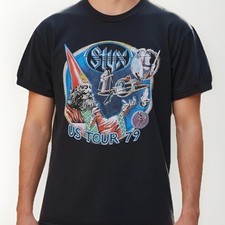Fantasy VTG 1979 Styx US Tour Wizard T-Shirt Single Stitch L Rare Band Tee '79 picture
