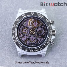 28.5mm Skeleton Chronograph Watch Dial Fit SL4802 For 38mm Carbon Watch Case picture