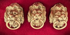 Antique Set of 3 French furniture Lighting Ornaments 19th century bronze lions picture